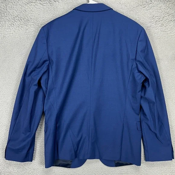 Hugo Boss Adult Mens Sport Coat Blazer 44R Dark Blue 2 Button Stretch Wool Blend